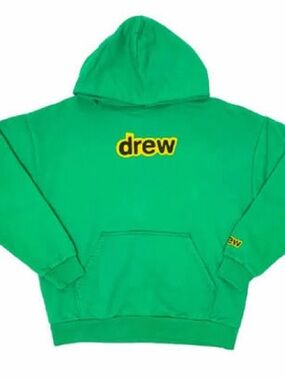 DREW Green Hoodie with Yellow & Black Logo